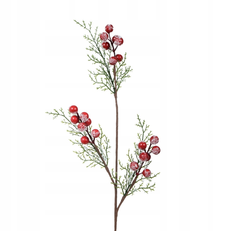 

Sztuczna Gałązka z ośnieżonymi kuleczkami 60cm x6