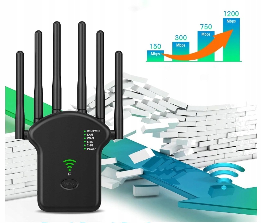 Wi-Fi zesilovač pro dům a zahradu Rychlý internet pro dovolenou Dual Band