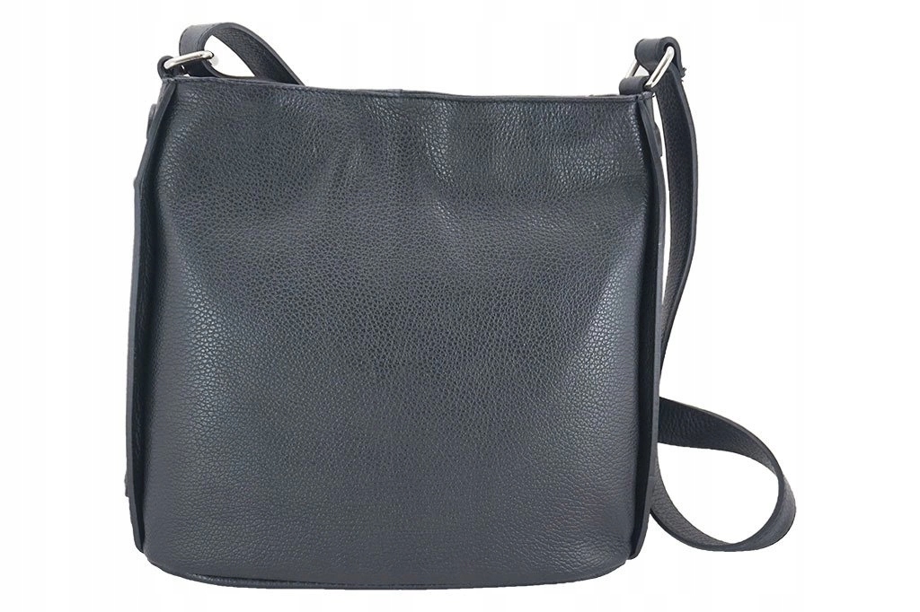 Praktická a stylová kožená kabelka přes rameno černá