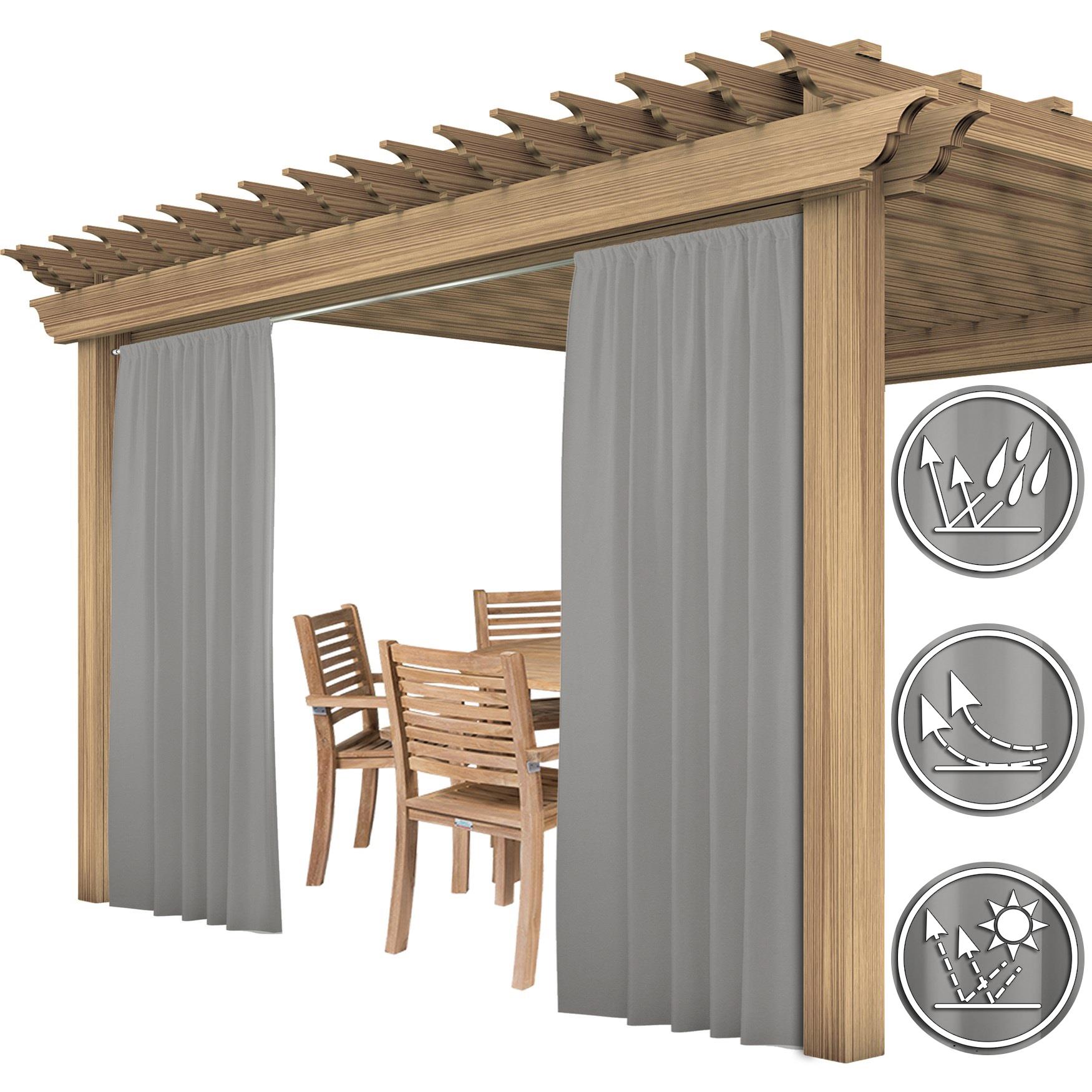 ZASŁONY OGRODOWE 155x240 WODOODPORNE ZASŁONA NA TARAS DO ALTANY TUNEL