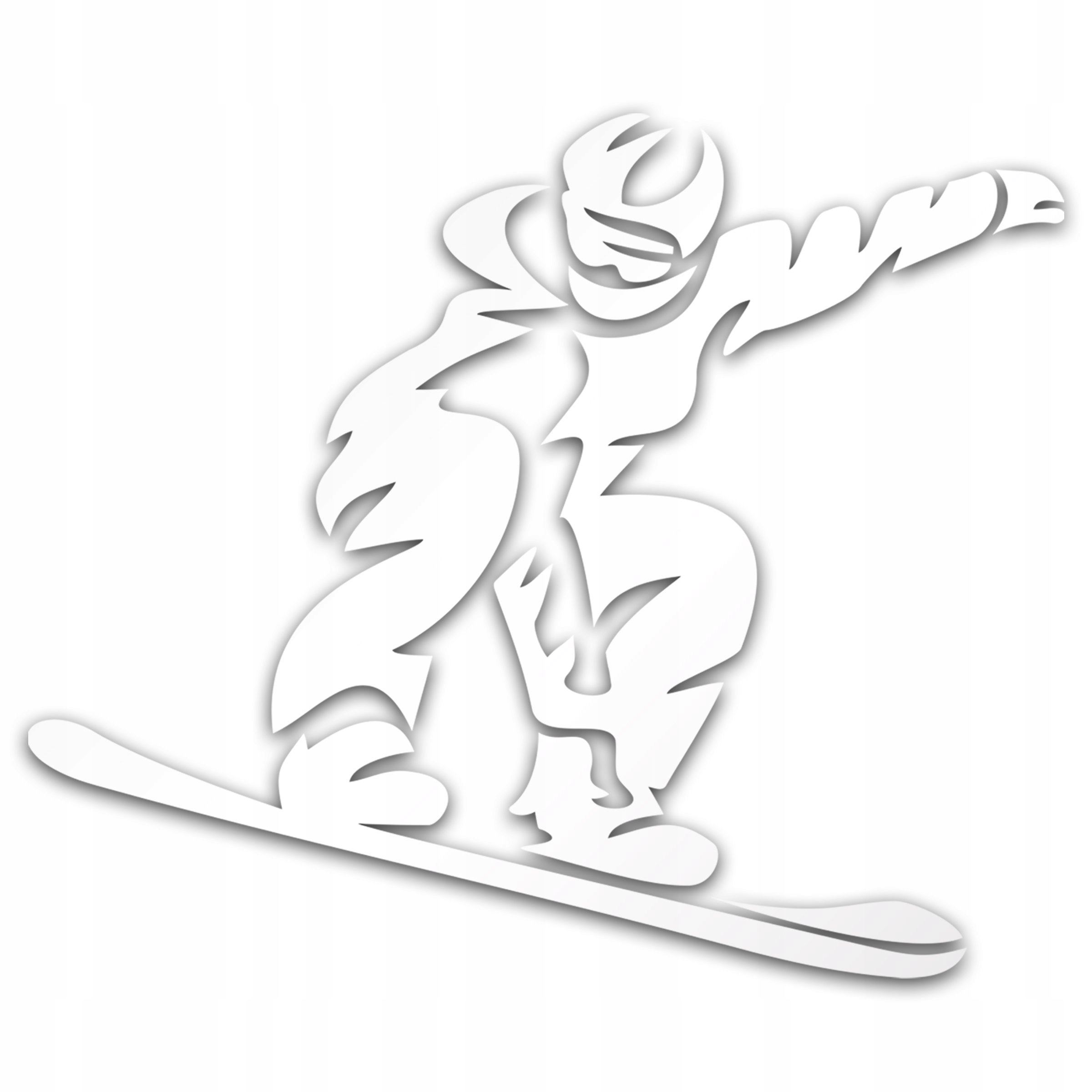 

Snowboard 2 odblaskowa naklejka srebrna