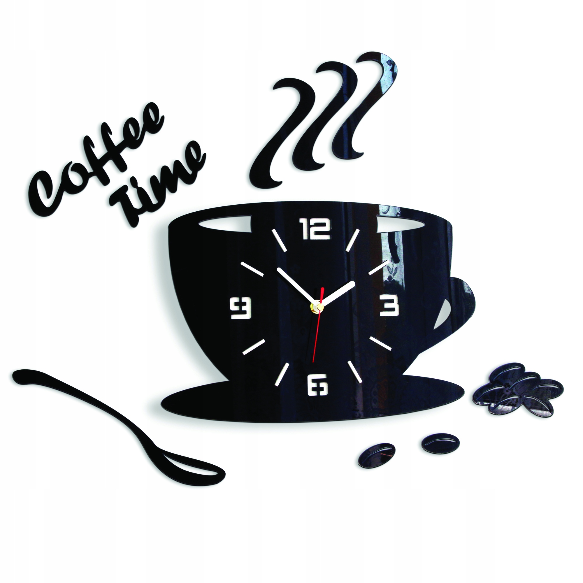 

Zegar ścienny kuchenny ModernClock Coffe Time 3D