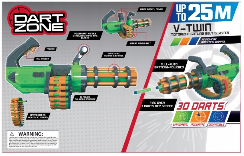 KARABIN DART ZONE AUTOMAT MINIGUN V-TWIN 6400 Marka Dart Zone