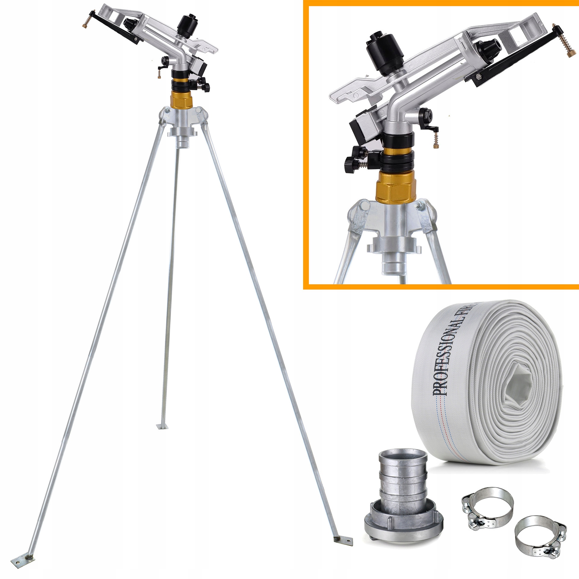 Zraszacz polowy (młoteczkowy) sektorowy R-29 m S-35 1,5" stojak obejmy