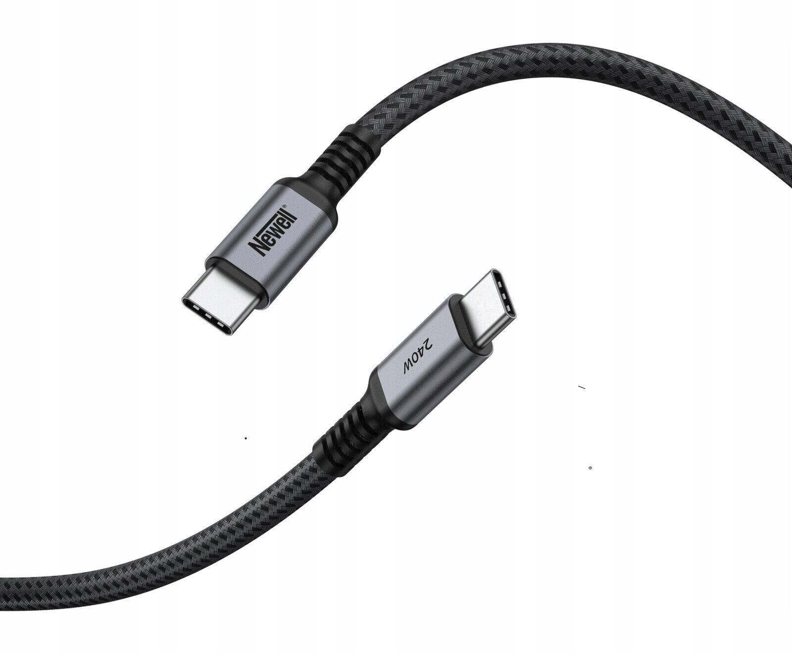 Mocny Kabel Usb-c Usb-c 2M Newell Oplot Szybkie ładowanie 240W Qc Pd