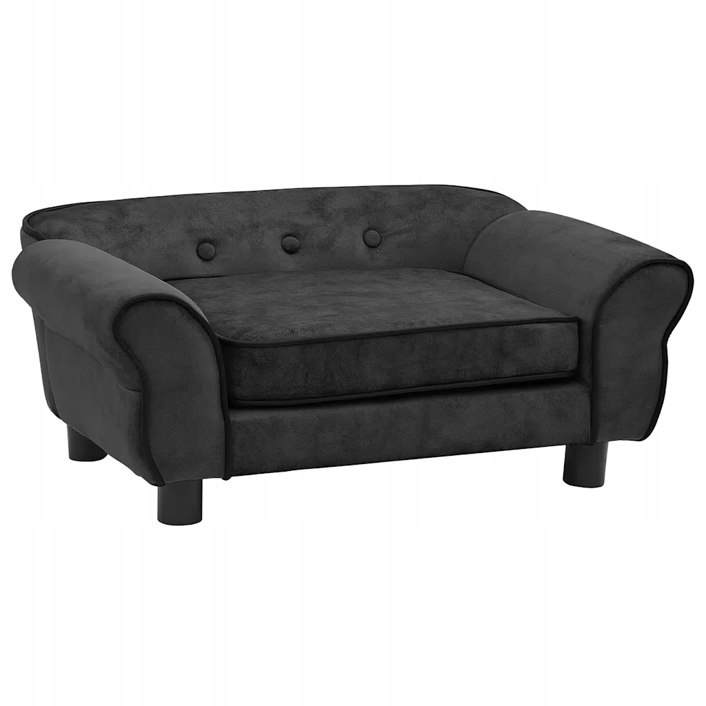 Levně vidaXL Pohovka pro psy tmavě šedá 72 x 45 x 30 cm plyš