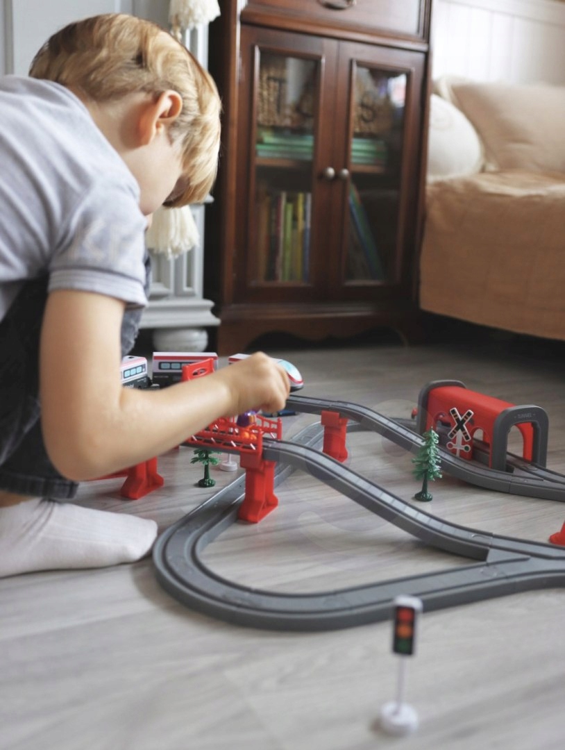 WOOPIE Kolejka Elektryczna Tor Most Tunel Pociąg Auta 80 el. Płeć chłopcy dziewczynki