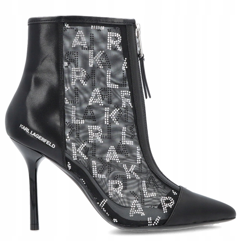 Botki na szpilce premium Karl Lagerfeld Sarabande KL30955 Czarne 38