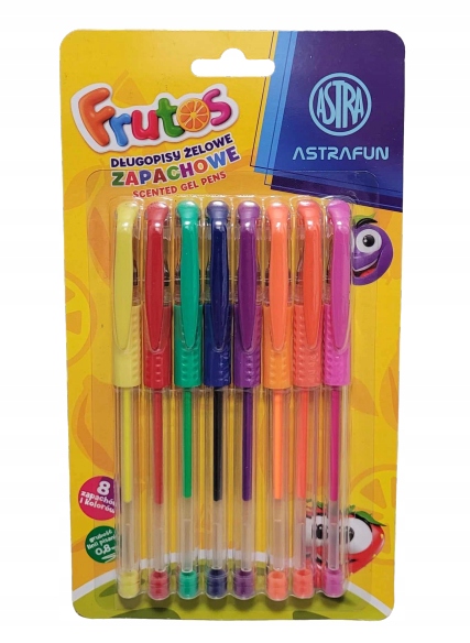 ZESTAW DŁUGOPISÓW ŻELOWYCH FRUTOS ZAPACHOWE 8 KOLORÓW ASTRA