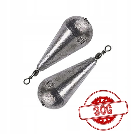 

Ołów Ciężarki z krętlikiem Łezki 30 g x 2 sztuki