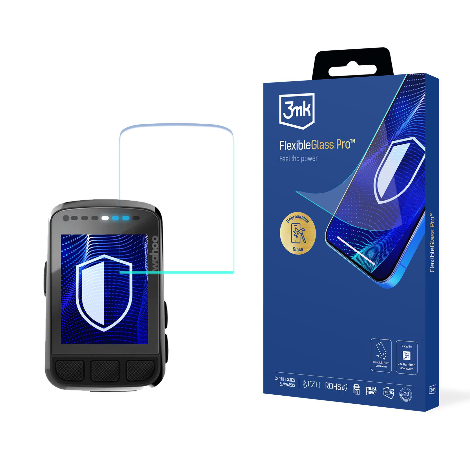 Szkło ochronne hybrydowe 3mk FlexibleGlass Pro na Wahoo Bolt v2 odporne