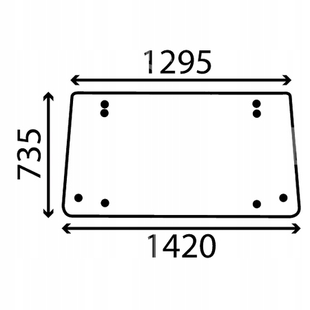 čelní sklo traktor Fiat řady 80 88 90 94 zadní ohýbané