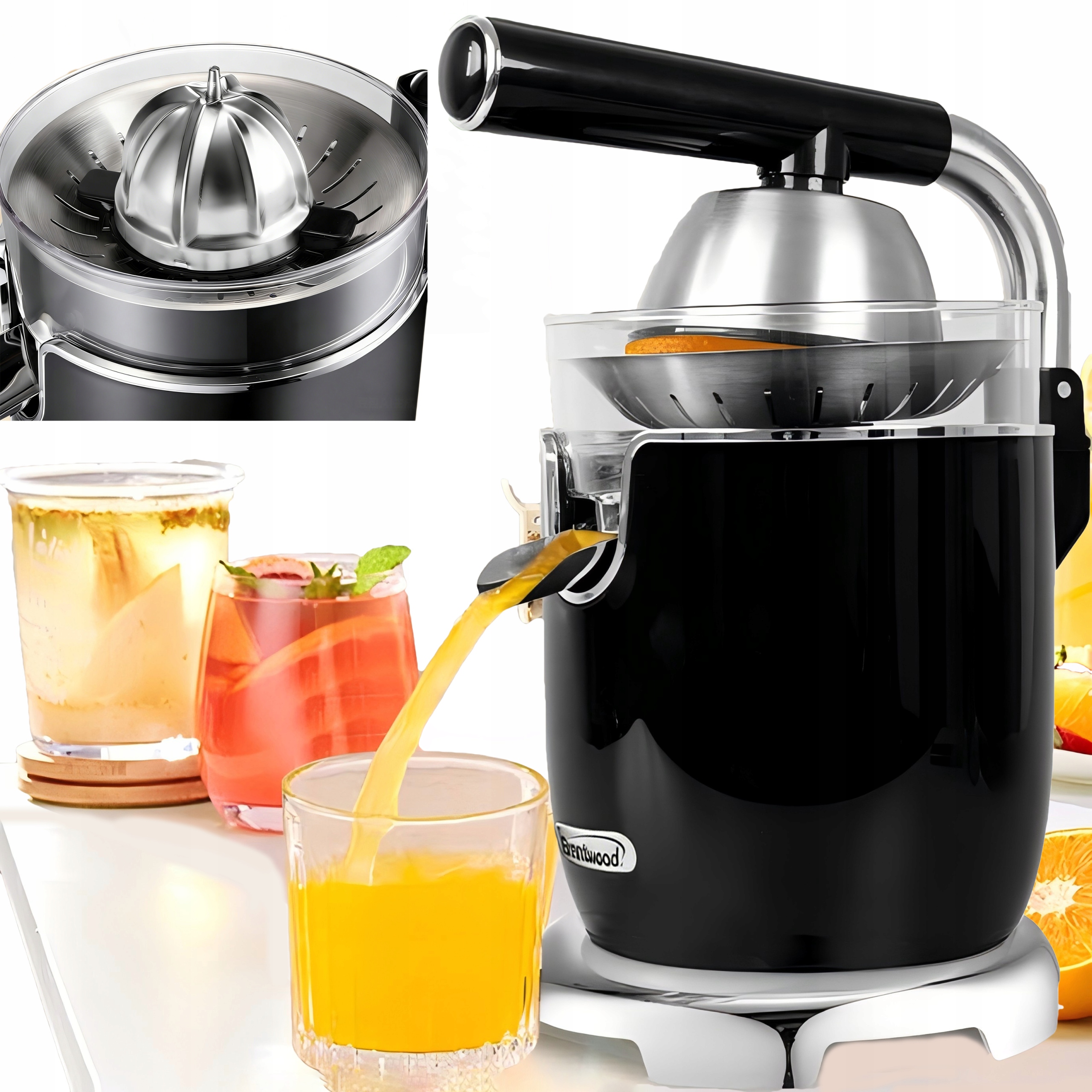 Wyciskarka Do Cytrusów Soków Elektryczna Stal Nierdzewna 700W 12000RPM