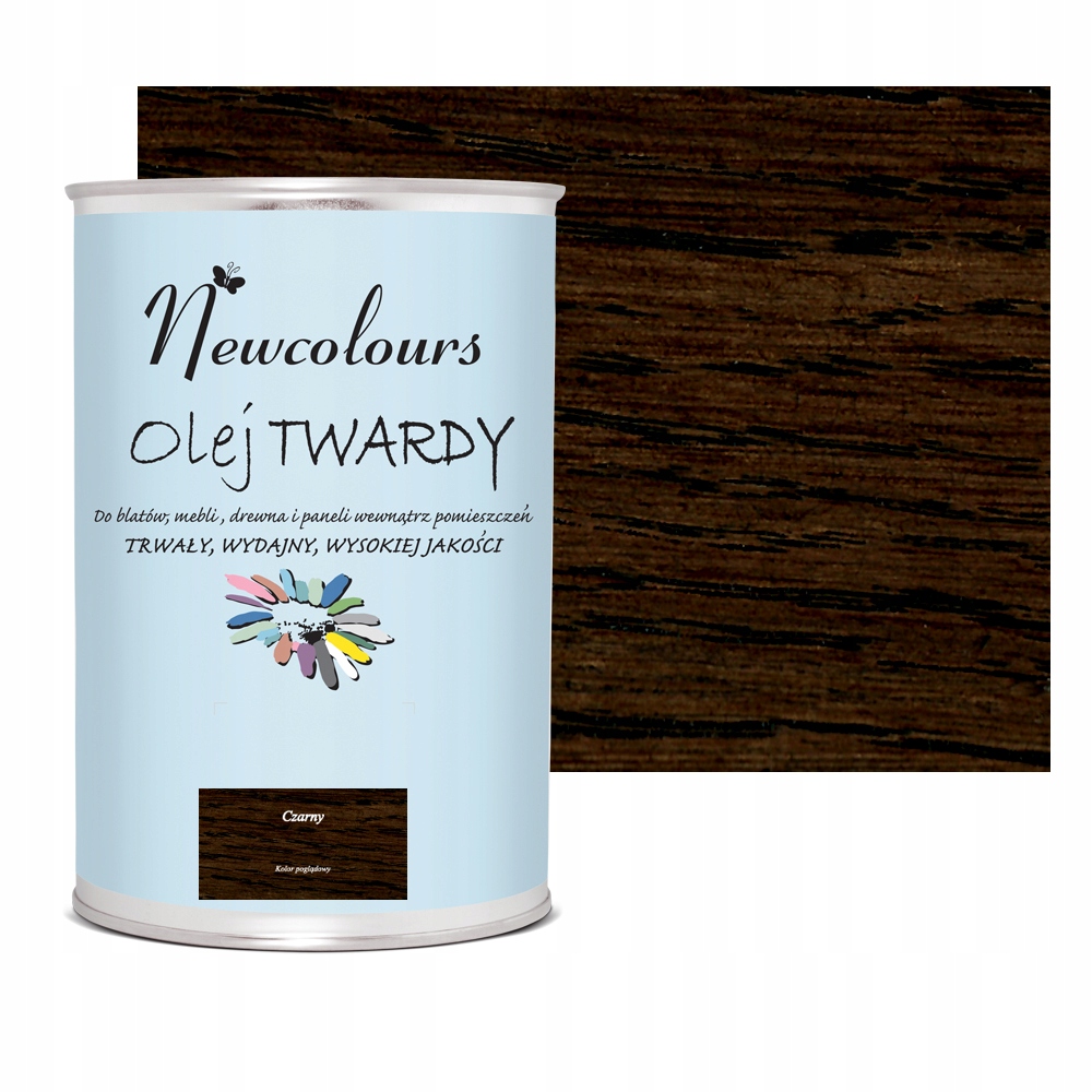 Olej twardy do mebli Newcolours 900ml Czarny