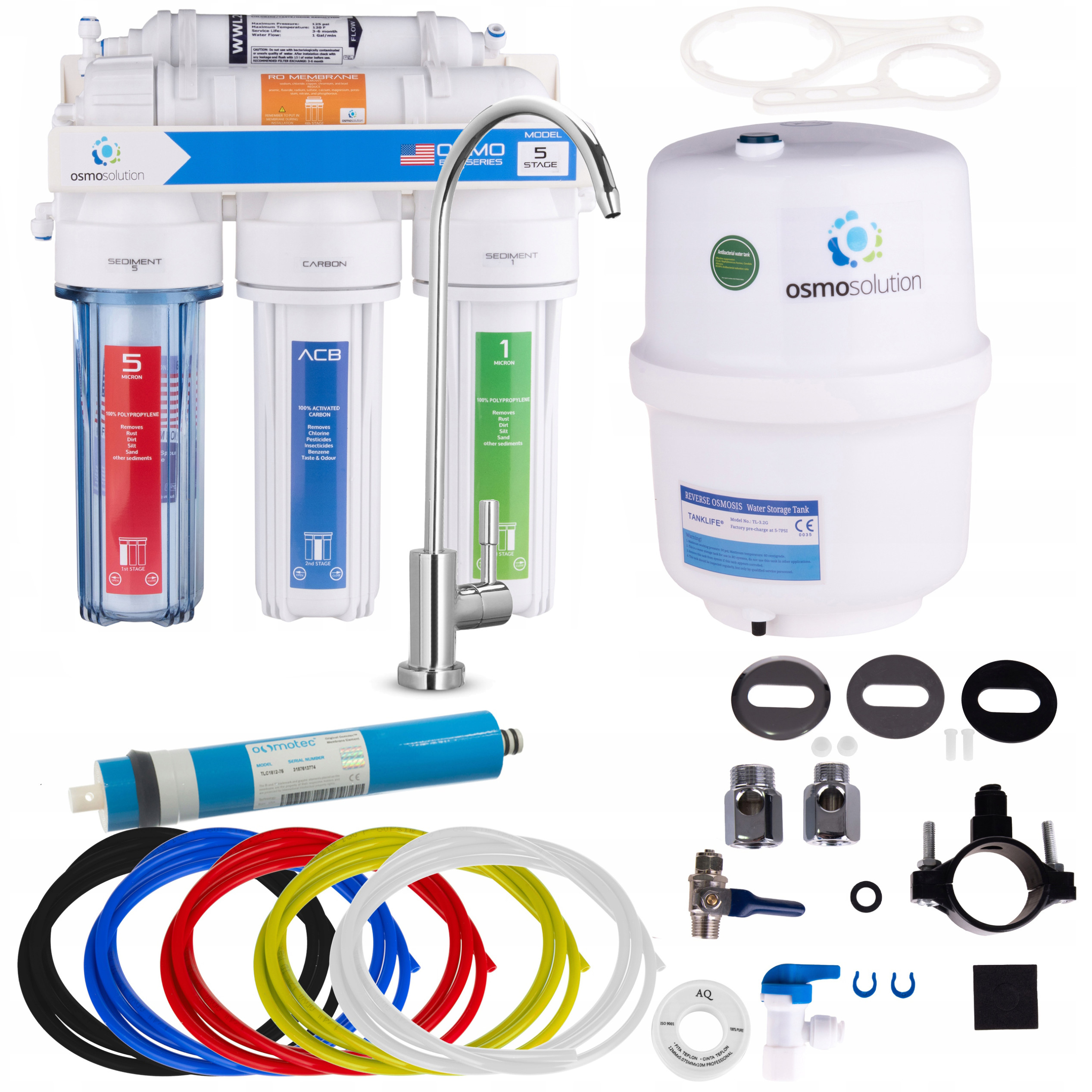 Filtr Do Wody RO5 Odwrócona Osmoza 75 Gpd Vontron