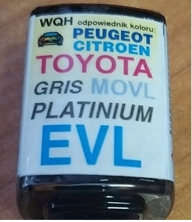 Zaprawka Lakiernicza Peugeot Citroen Toyota Evl
