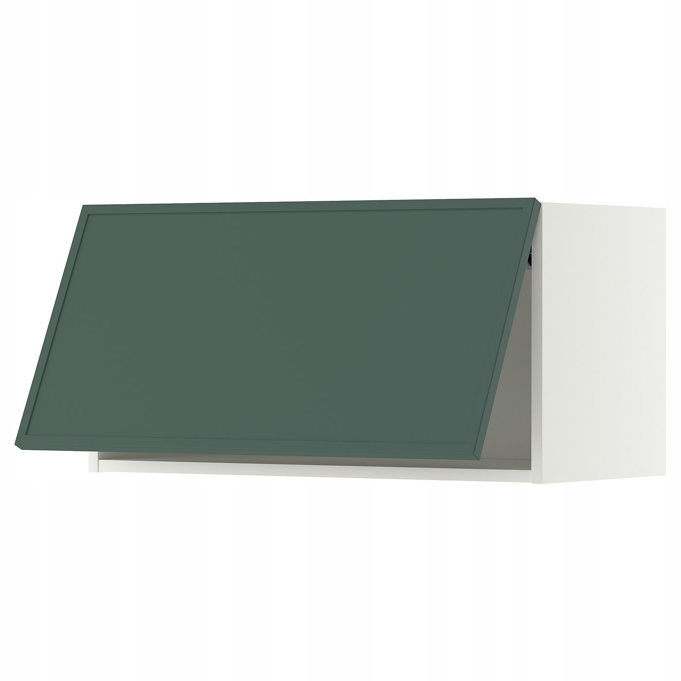 Szafka ścienna 80x40 cm biała z frontem szarozielonym