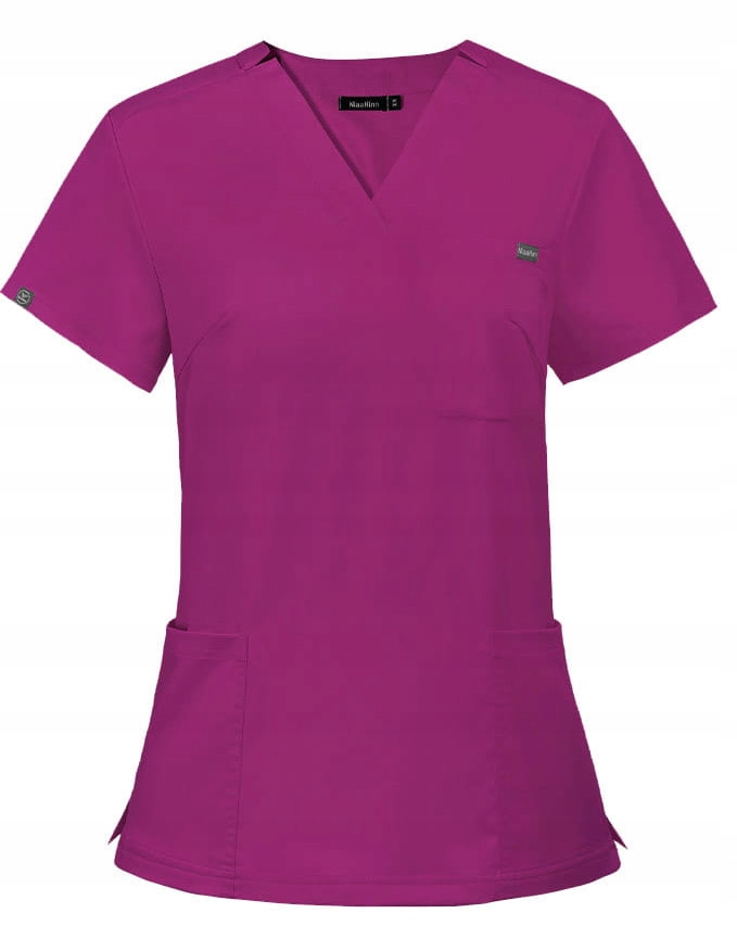 Komplet Medyczny Damski Scrub Uniform Model 42032 Ciemnoróżowy Rozmiar L