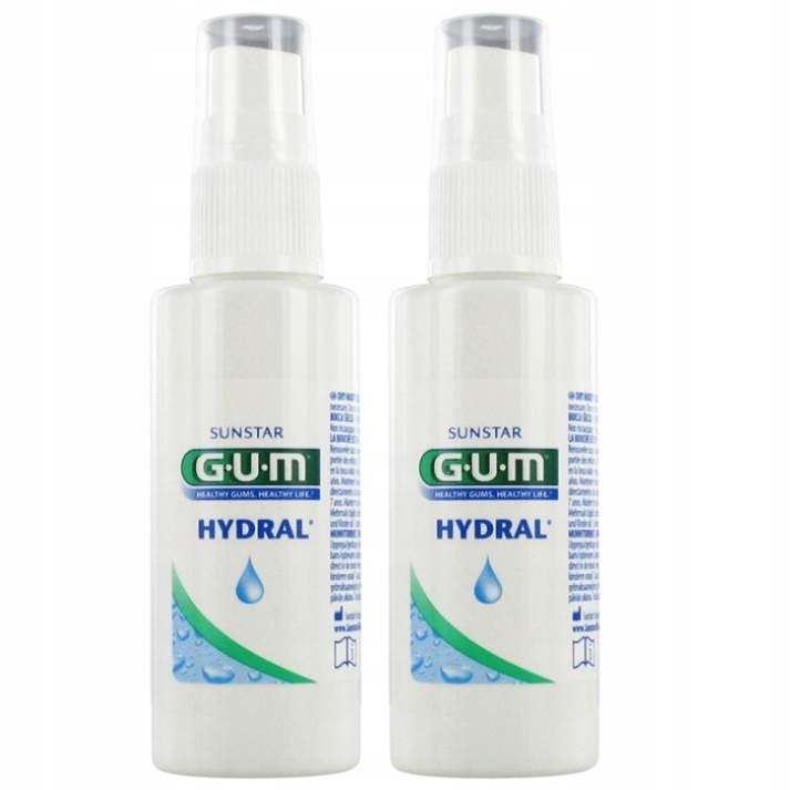 2x Spray na Suchość Jamy Ustnej Gum Hydral Intensywne Nawilżenie i Ochrona