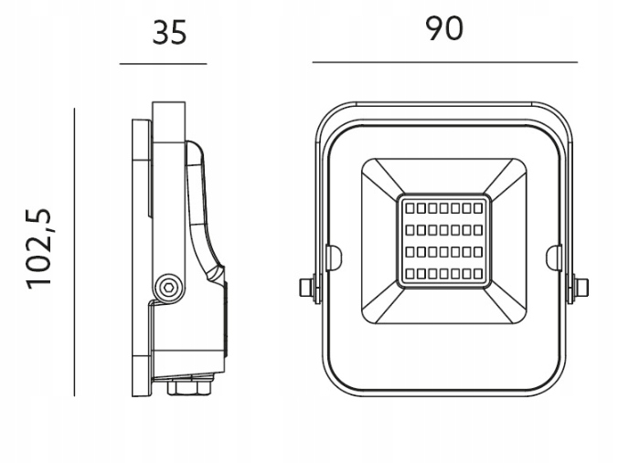NAŚWIETLACZ Halogen LED 20W 1600lm 6500K PREMIUM Marka Elektrosalon