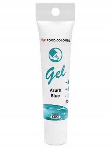 Levně Food Colours Gelové barvivo T 060 Azure Blue Azurová modrá 30 g