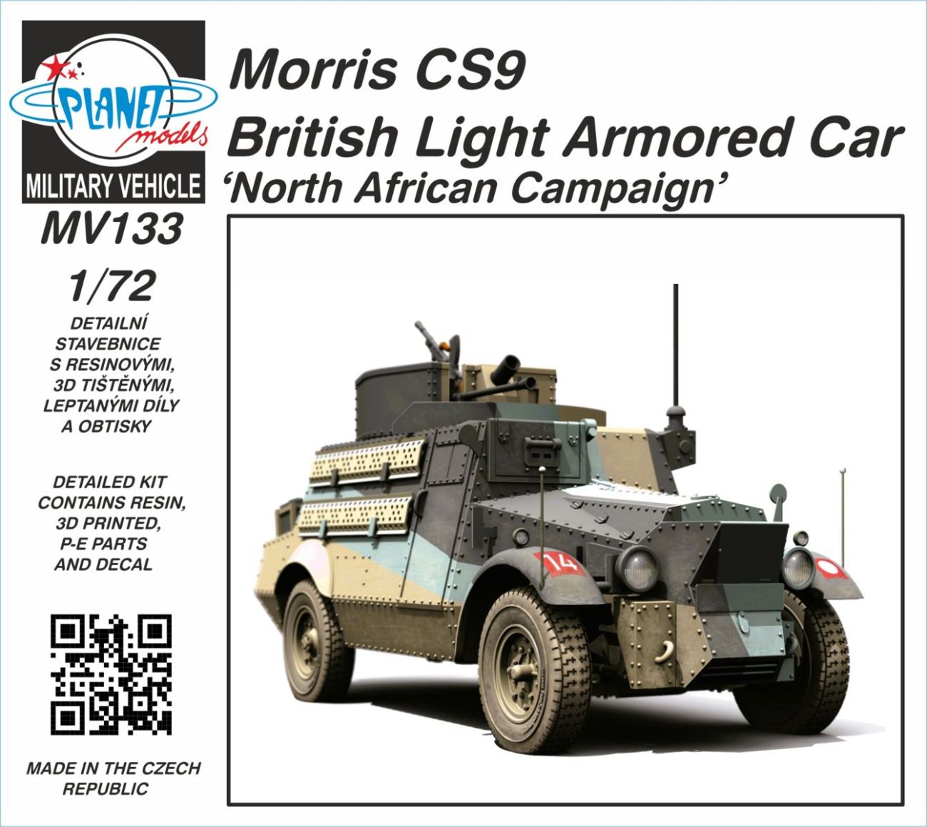 Planet Models MV133 1/72 Morris CS9 Britský lehký obrněný vůz