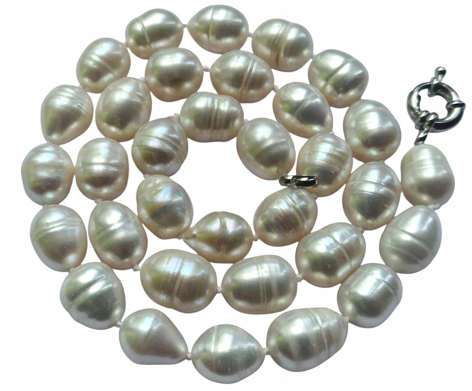 Vintage Jemaya Art Přírodní Bílé Perly Barokní Náhrdelník Empírový Styl