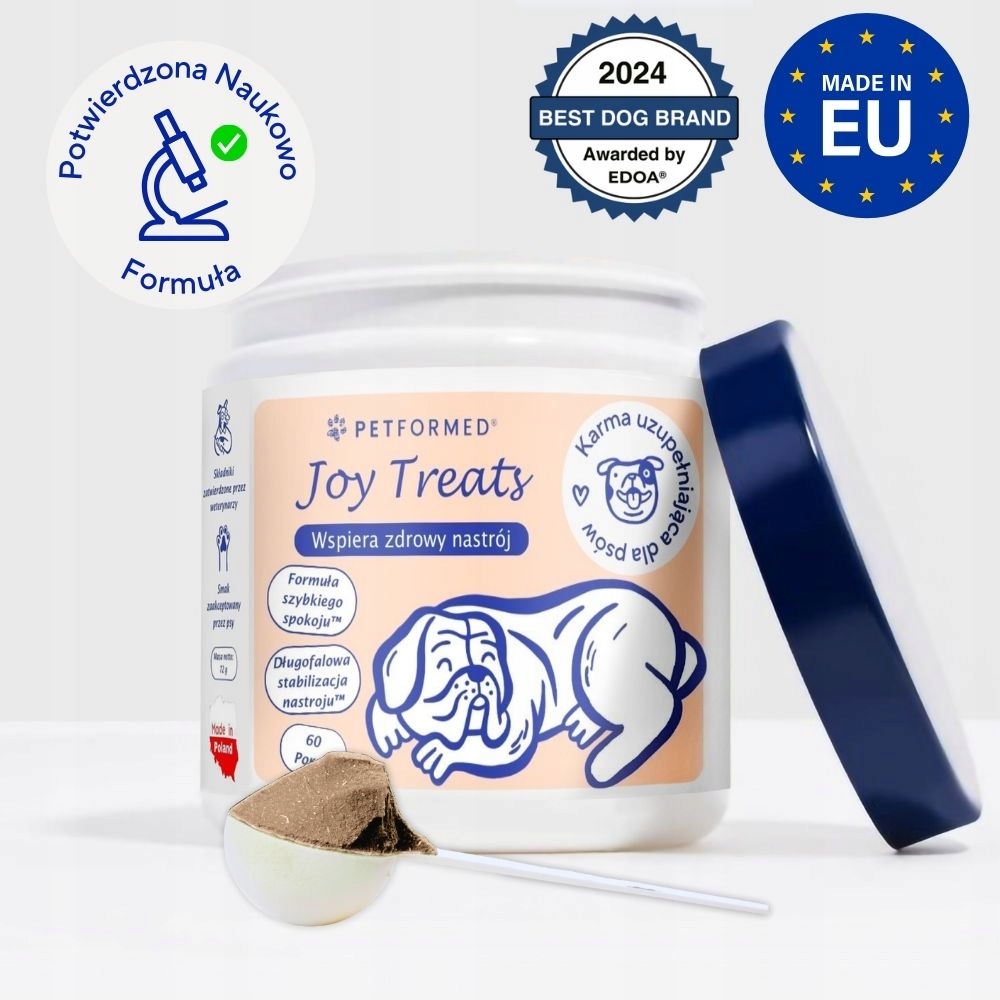 Účinné tablety na zklidnění stresu pro psa – doplněk stravy Joy Treats