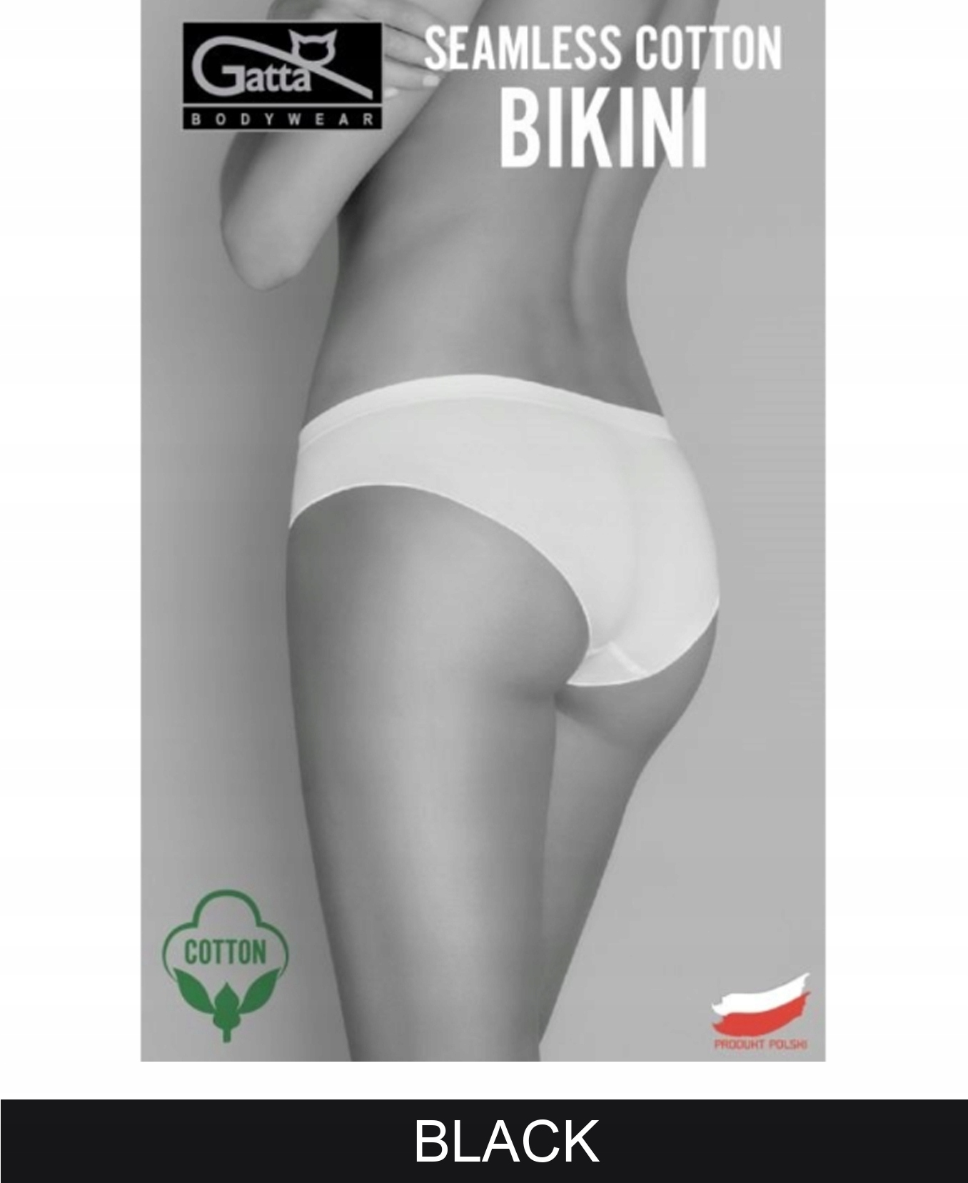 

Gatta Seamless Cotton Bikini M Black