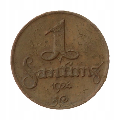 [M24077] Łotwa 1 santims 1924