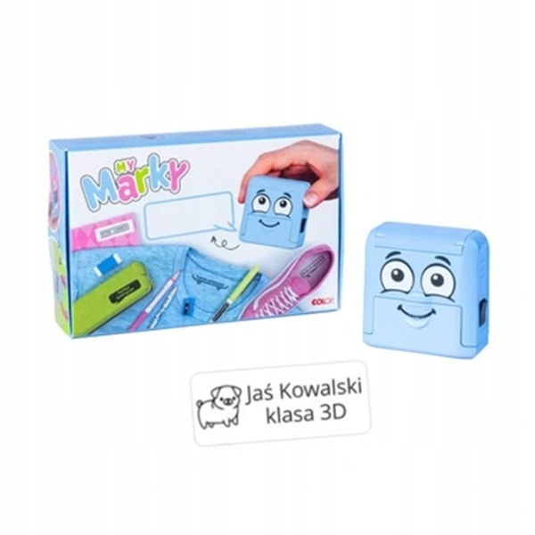 PIECZĄTKA DRUKARENKA COLOP MyMarky do znakowania UBRAŃ ODZIEŻY dla DZIECKA Kolor odbicia czarny