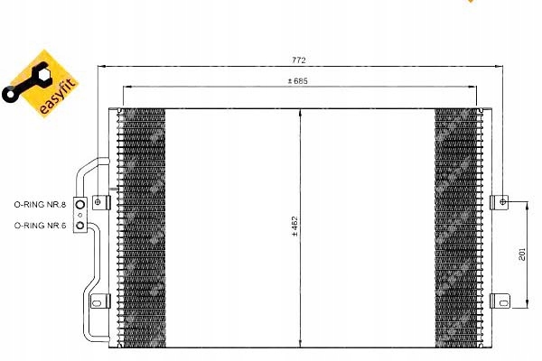 nrf конденсатор кондиционера CITROEN DISPATCH 1.9 d