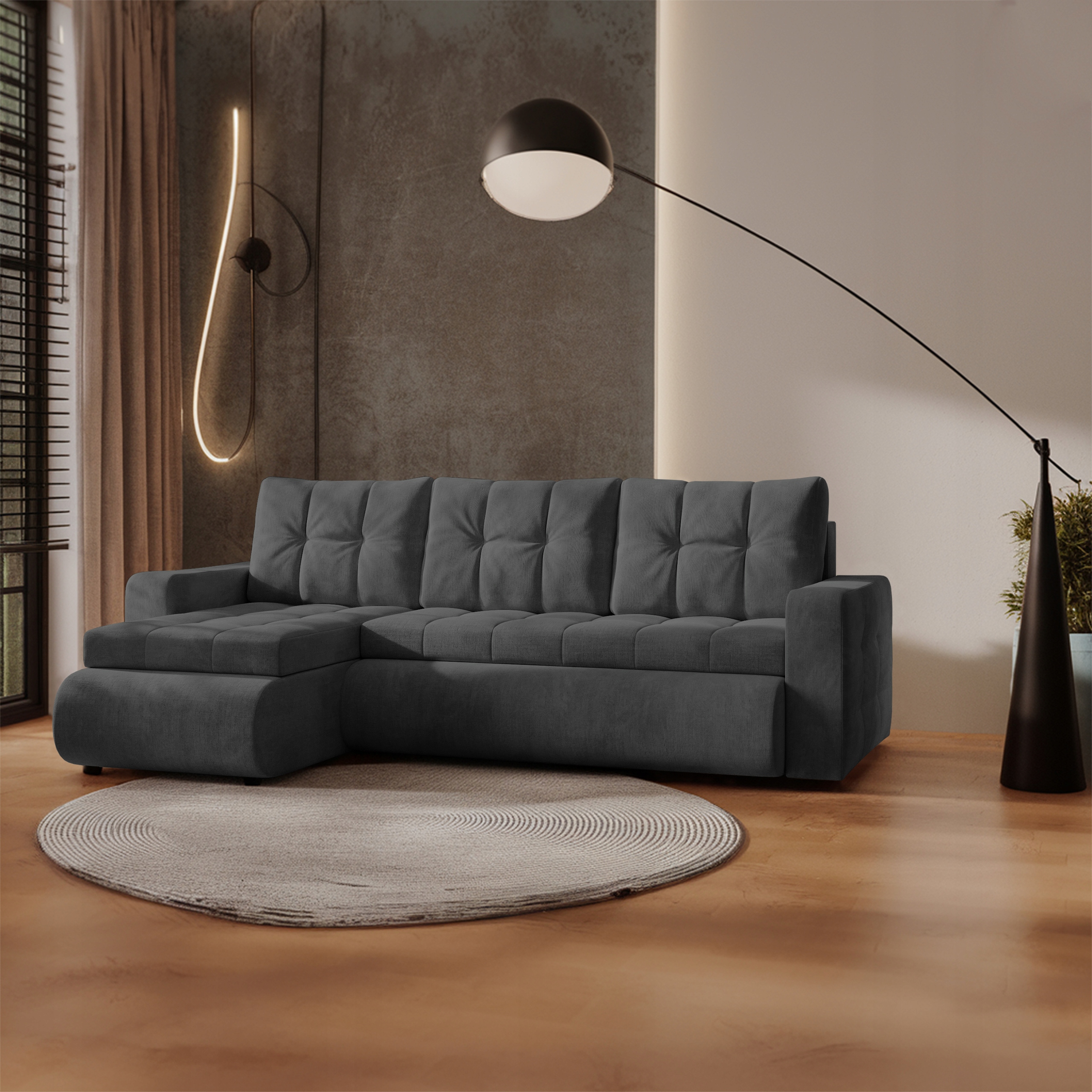 Narożnik Fabio funkcja SPANIA ROGÓWKA Łóżko sofa POLSKI PRODUCENT - 226x143 Stan opakowania oryginalne