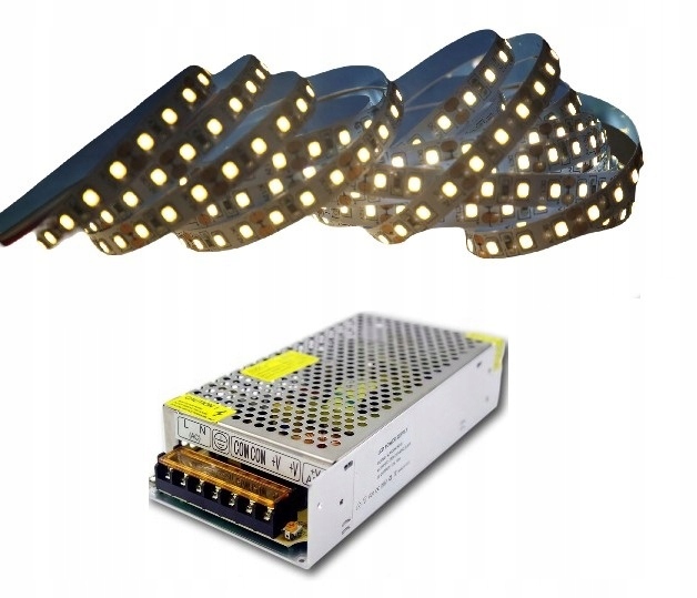 Sada Led osvetlenia s páskou 2835 120D/m, teplá biela, jasné osvetlenie 20 m