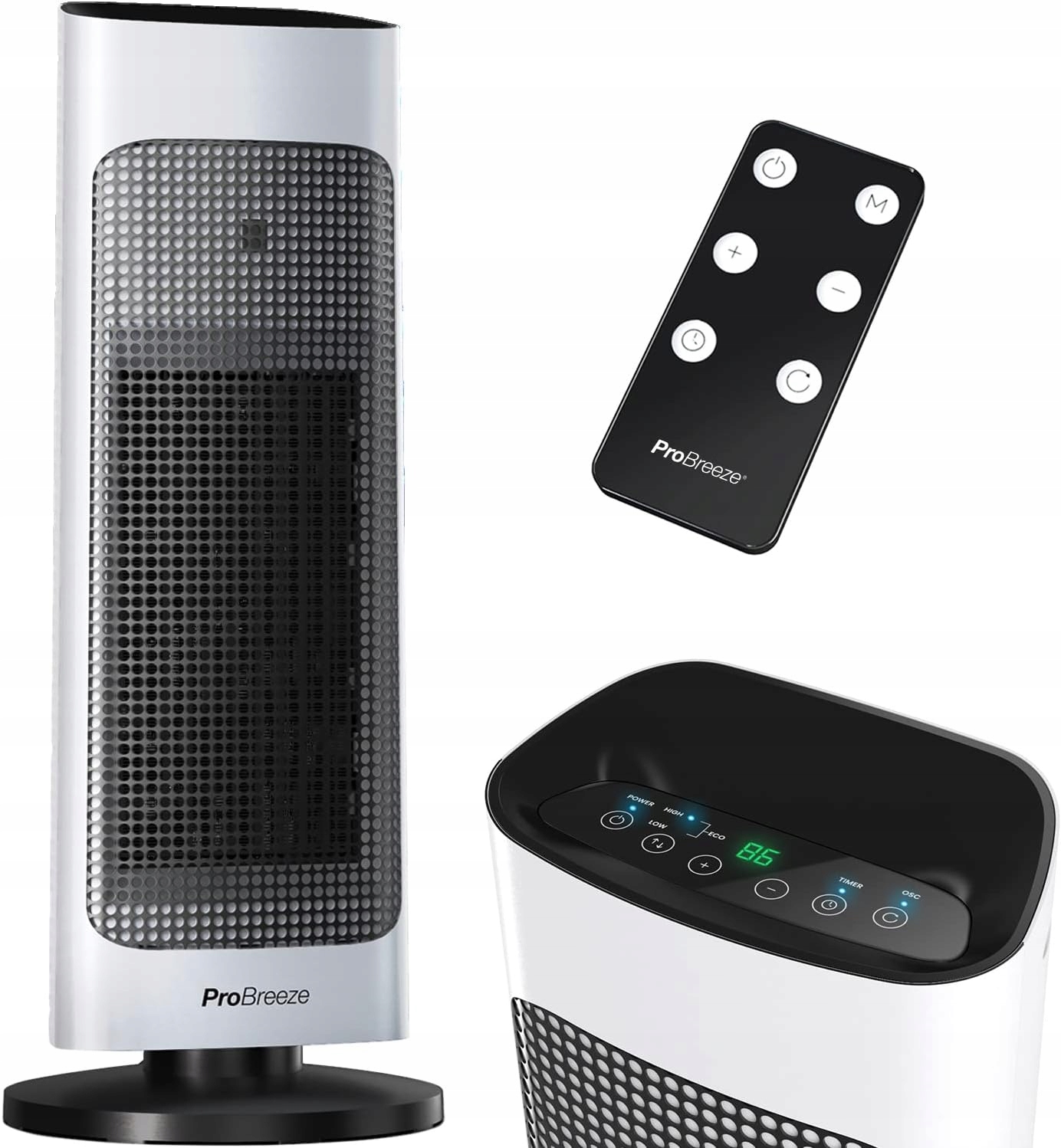 Termoventilátor Pro Breeze PB-H15 2000W, Energeticky Úsporný Keramický Ohřívač