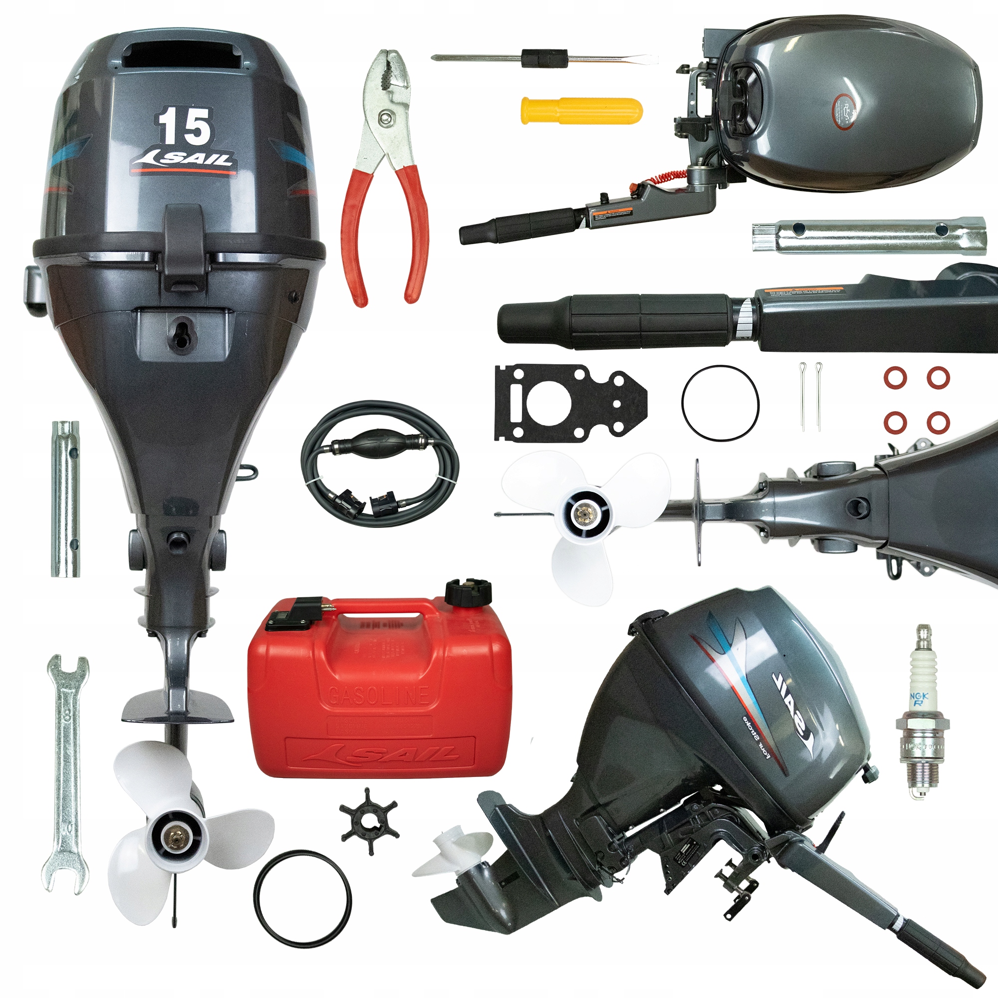 Spalovací přívěsný motor Sail 15AS 4 Suw 15 Km