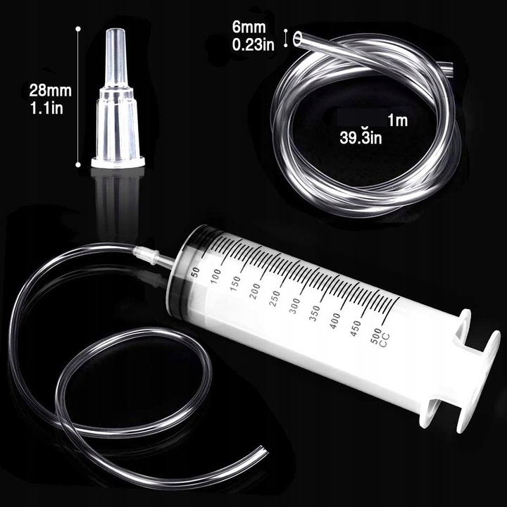 STRZYKAWKA ODSYSARKA OLEJU PŁYNU 500 ML Z 1M WĄŻ Marka bez marki