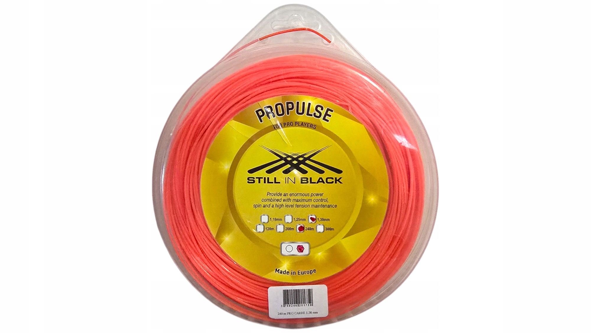 Tenisový Výplet Still In Black Propulse Pro Carre Cívka 240 M 1.30 MM Červená