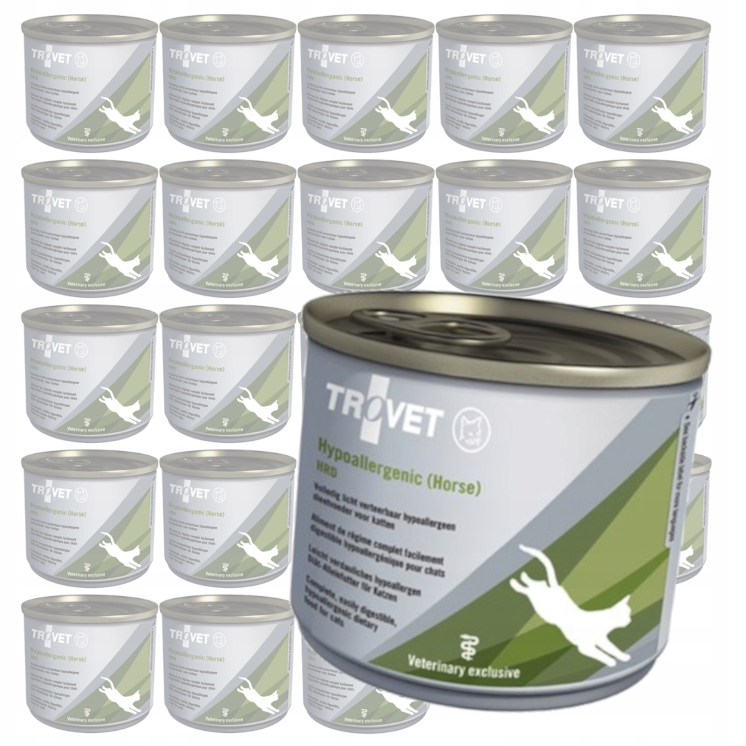 Levně Trovet Hypoallergenic Hrd 24x200g Lehce stravitelné Mokré Krmivo Pro Kočky Konina