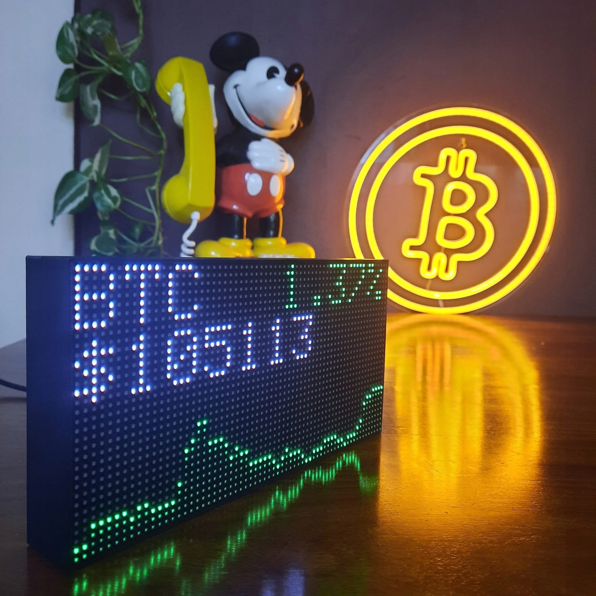Hodl ticker | LED wyswietlacz kryptowalut akcji | bitcoin