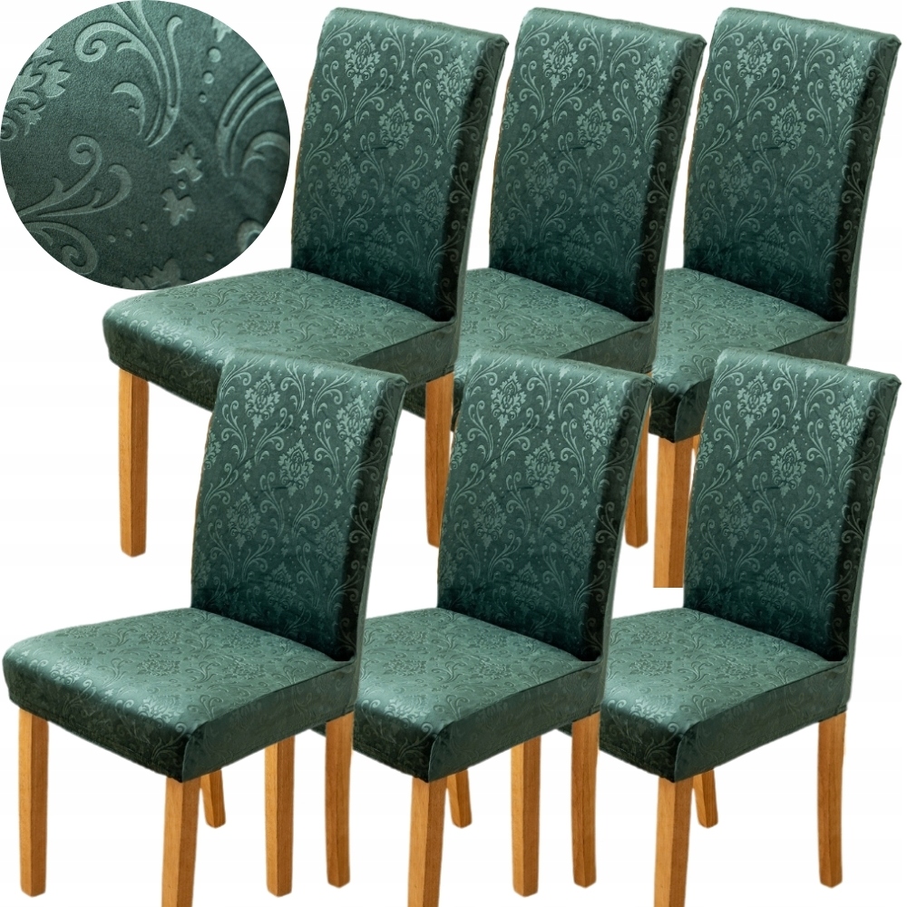 Sada 6 Ks Potahů Na Židli Univerzální Velurová Křesla Oeko-tex