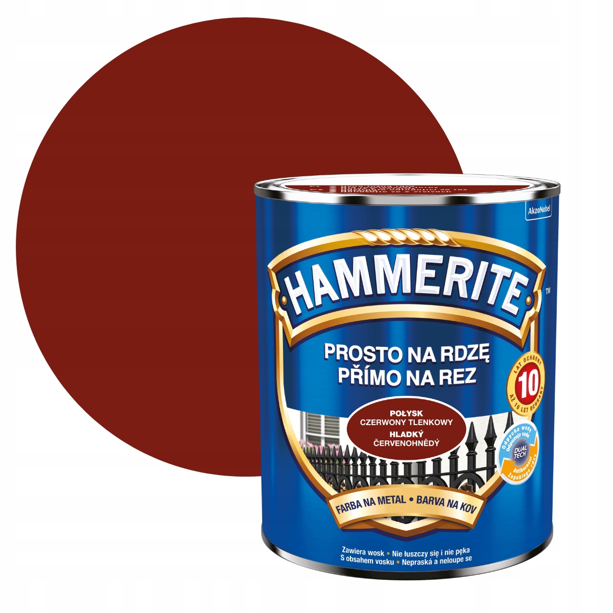 

Hammerite Na Rdzę 0,7L Czerwony Tlenkowy Połysk