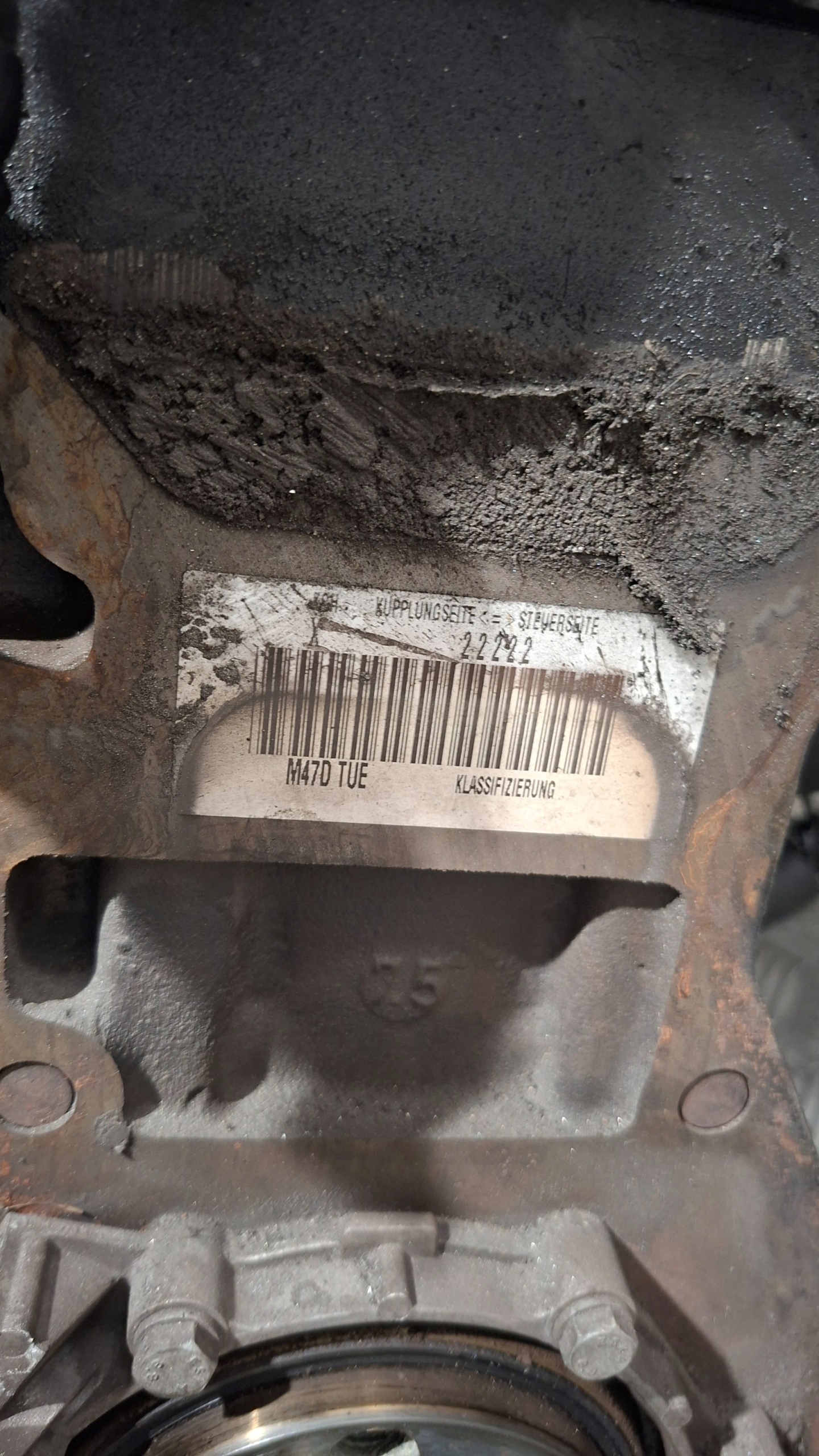 engine pillar Z UKLADEM PALIWOWYM BMW E46 2.0D 150KM