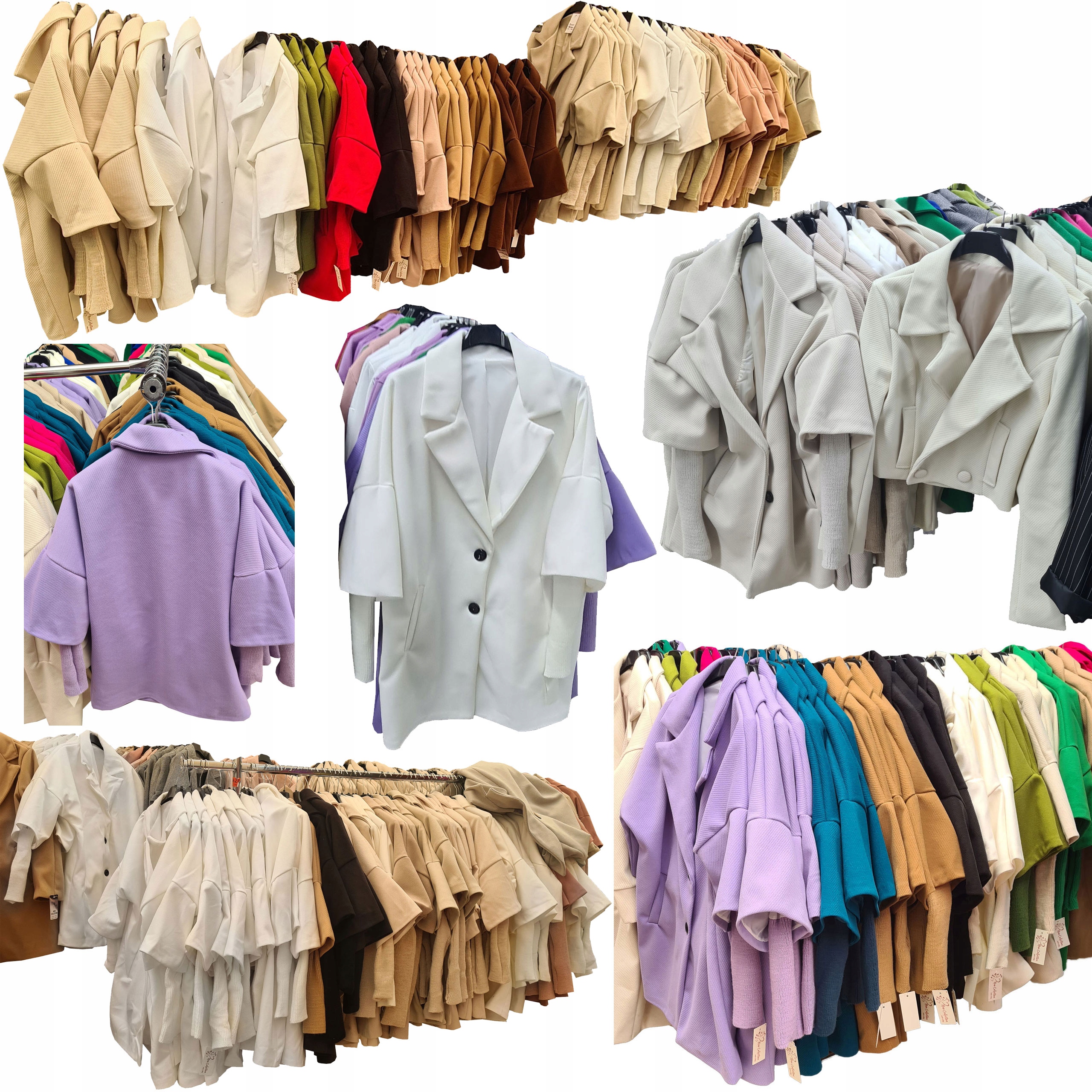 PŁASZCZ GRZYBEK PŁASZCZYK RĘKAWY ZE ŚCIĄGACZEM OVERSIZE KURTKA PREMIUM U Zapięcie guziki