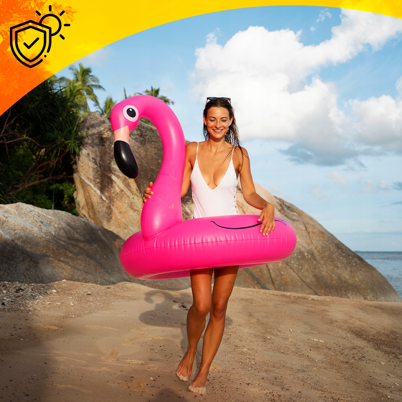 KOŁO DMUCHANE DO PŁYWANIA WODY MATERAC DMUCHANY FLAMING DUŻY XXL KÓŁKO 90CM Kolor dominujący róże i fiolety