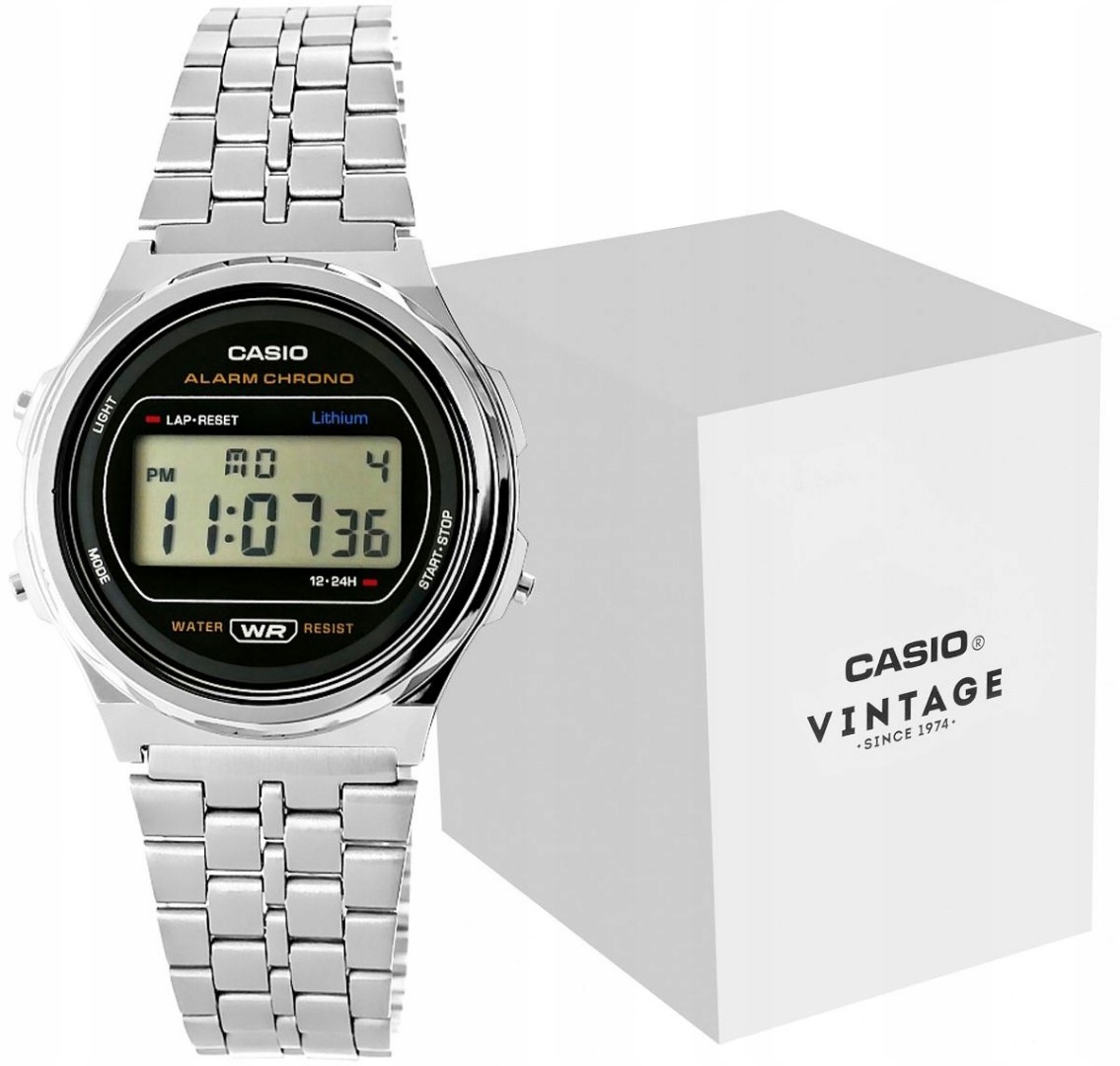 ZEGAREK CASIO VINTAGE DIGITAL A171WE-1AEF Rodzaj cyfrowe