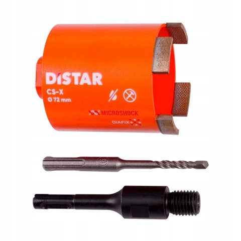 Koronka Diamentowa 72 mm Sds Plus do Puszek Betonu Zbrojonego Distar Cs-x