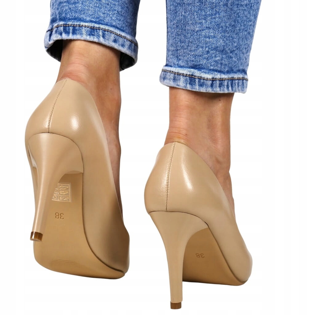 WYGODNE SZPILKI WESELE KOMUNIA COFFE CIELISTE 38 Oryginalne opakowanie producenta pudełko