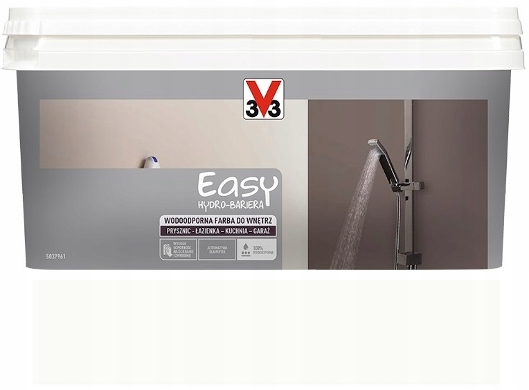 V33 Easy Hydro-bariera Kafle W Płynie Farba Wodoodporna Biała 2L