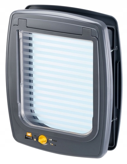 Levně Dvířka Pro Kočky A Středního Psa, Průchod Ve Dveřích S Klapkou, Šedá